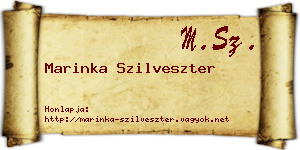 Marinka Szilveszter névjegykártya