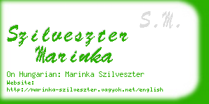 szilveszter marinka business card